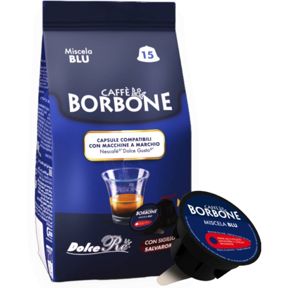 CAPSULE CAFFE' BORBONE MISCELA BLU  COMPATIBILE DOLCE GUSTO 90PZ - immagine 2
