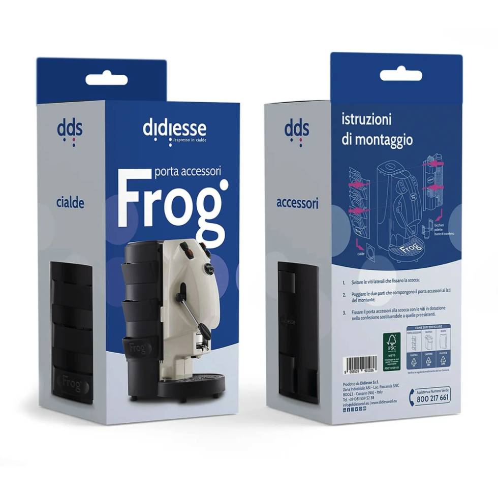 DIDIESSE KIT PORTA ACCESSORI PER MACCHINE DA CAFFE' FROG NERO - immagine 3