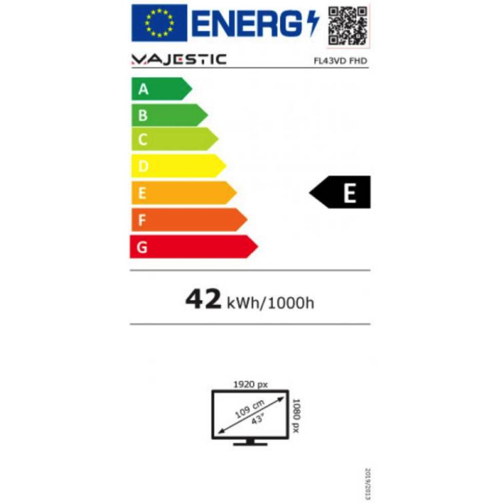 TV SMART MAJESTIC 43" FULL HD FL43VD-FHD BLACK - immagine 2