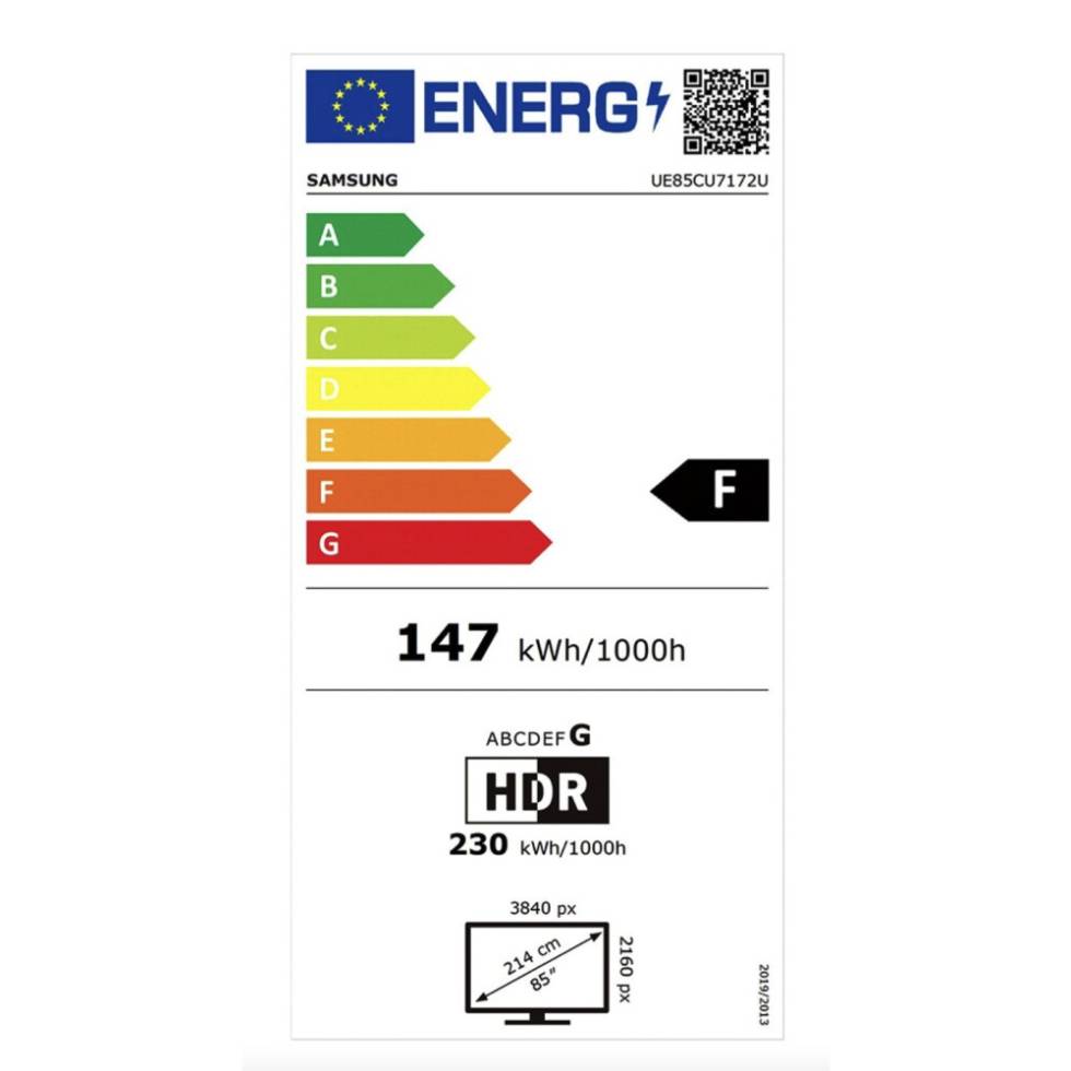 TV SMART SAMSUNG 85" 4K UHD CU7100 BLACK - immagine 2