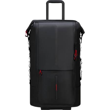 ECODIVER Borsone pieghevole con ruote 4-in-1 Nero