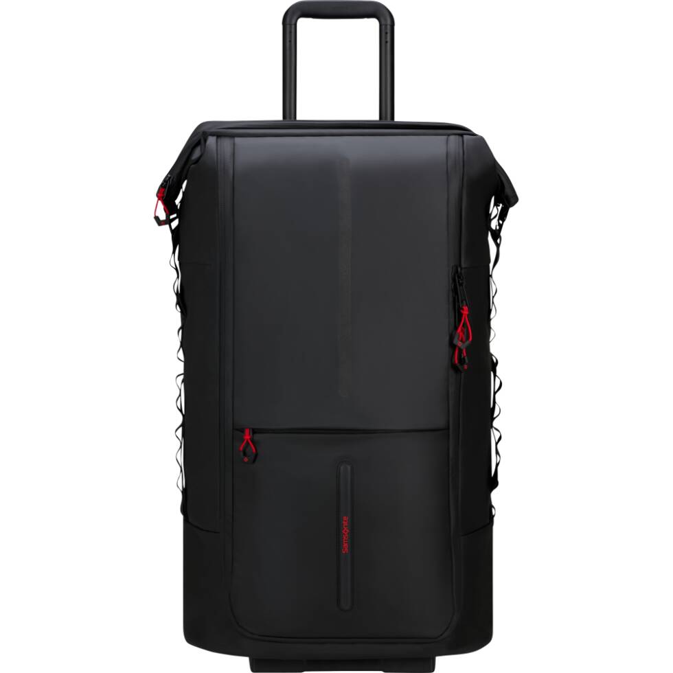 ECODIVER Borsone pieghevole con ruote 4-in-1 Nero