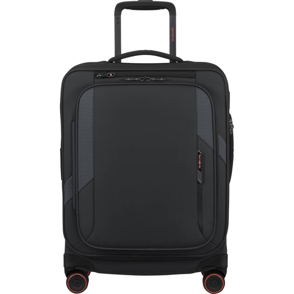 GLAZED Trolley espandibile (4 ruote) 55cm Nero