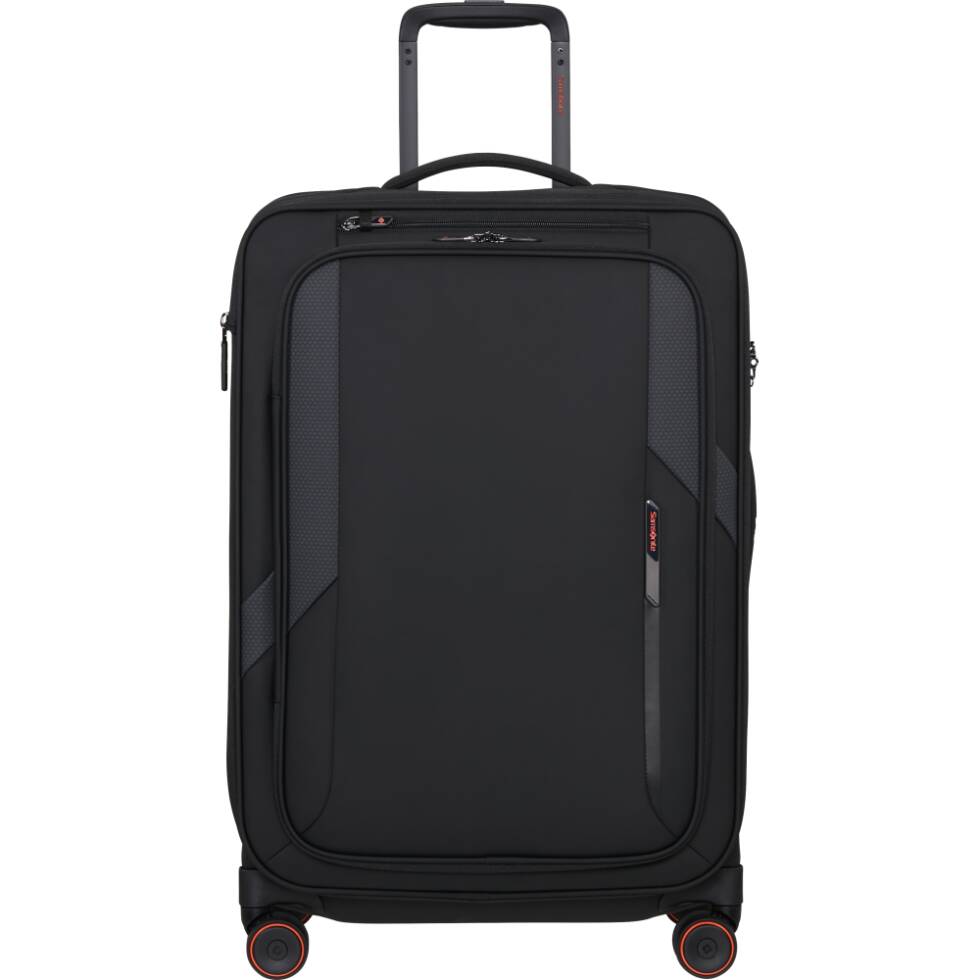 GLAZED Trolley espandibile (4 ruote) 67cm Nero